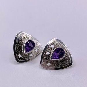 Sterling silver amethyst earrings